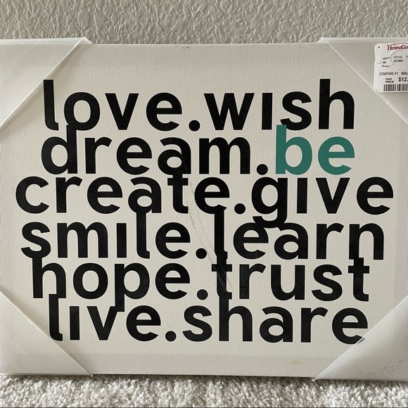 NWT Canvas Word Art - Picture 2 of 7